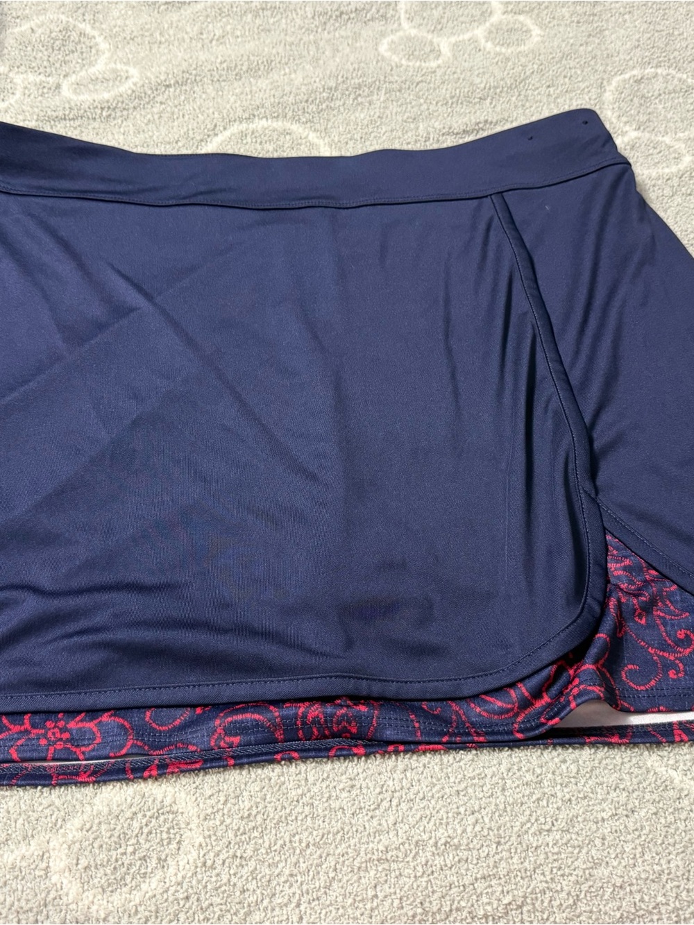 Callaway Navy Skort with Red Patterned Undershort